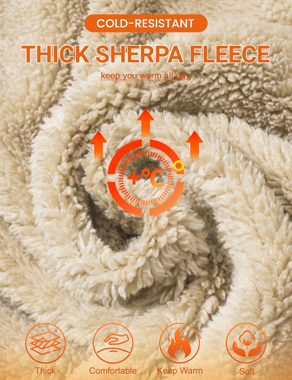 MAGCOMSEN Women's Hoodies Thick Fleece Lined Hooded Sweatshirt Warm Sherpa Lined Heavyweight Pullover with Pocket